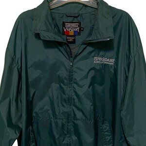 Vintage Frigidaire Attendance‎ Safety Windbreaker Mens XL Green Jacket Workwear